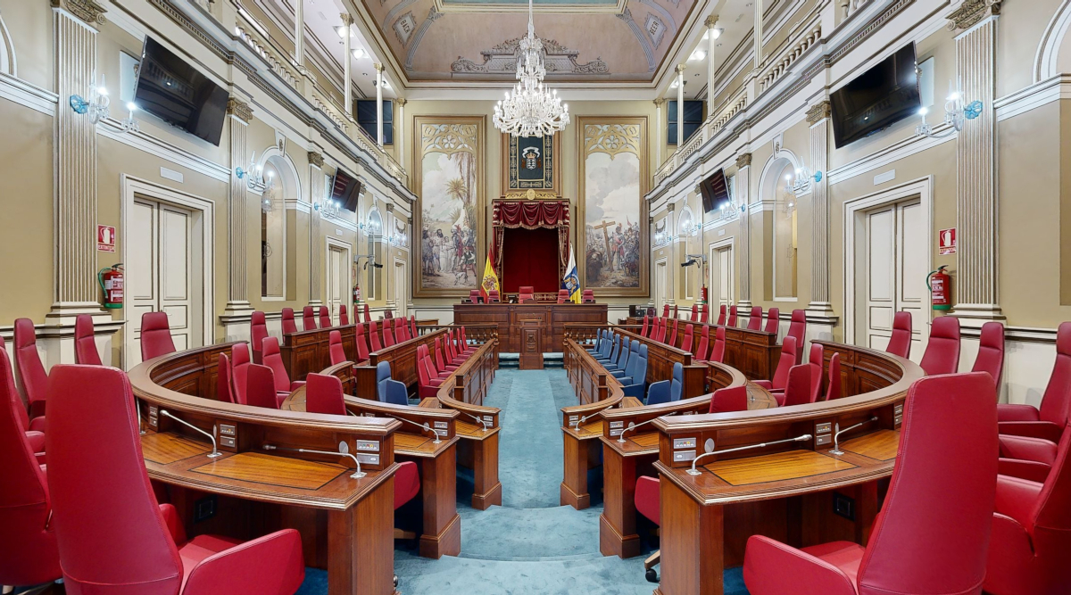 Interior del Parlamento de Canarias.//Parlamento de Canarias
