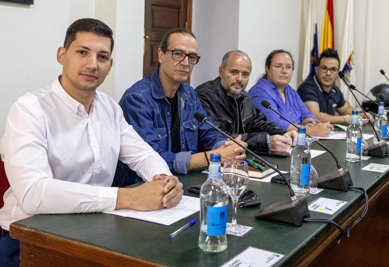 Los concejales de Coalición Canaria en el Ayuntamiento de Adeje.//Cedida