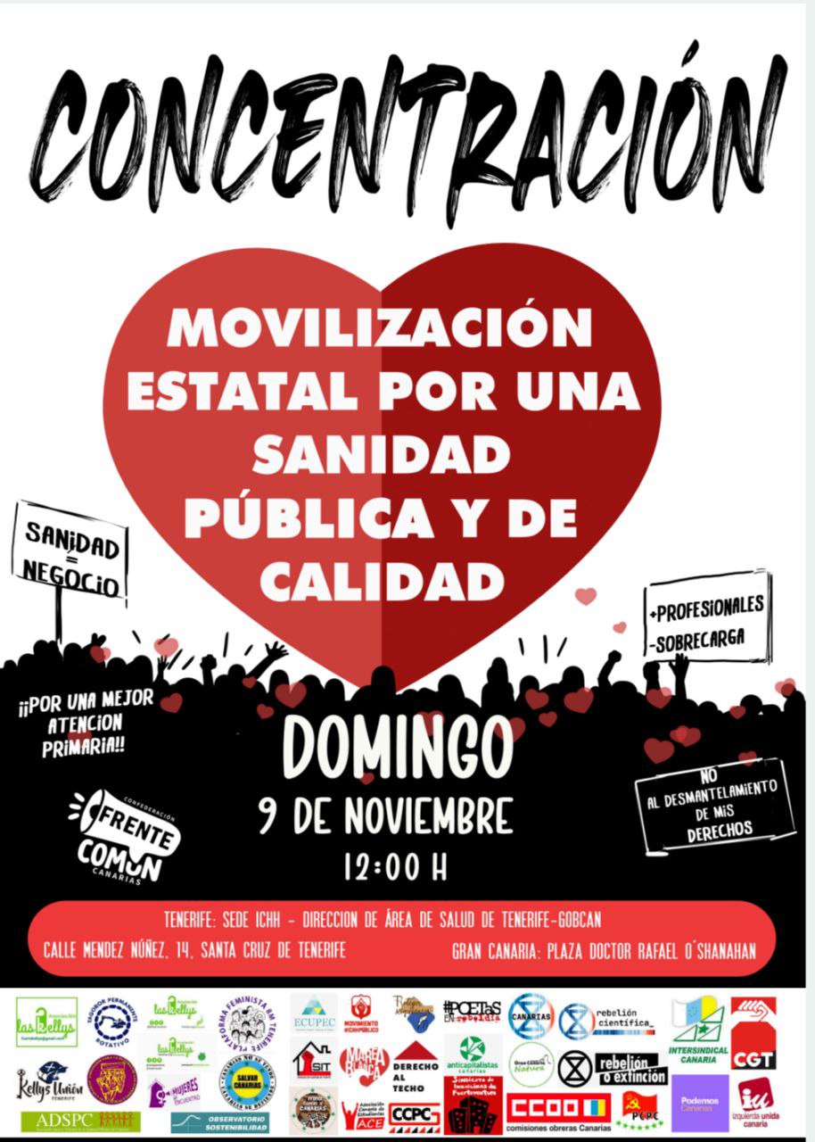 Cartel convocatorias del 9-N en Canarias.//Cedida